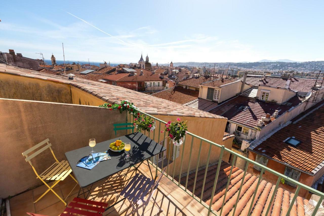 La Croix - F3, Terrasse Vue Panoramique, Vieux-Nice Old Town And Terrace Экстерьер фото